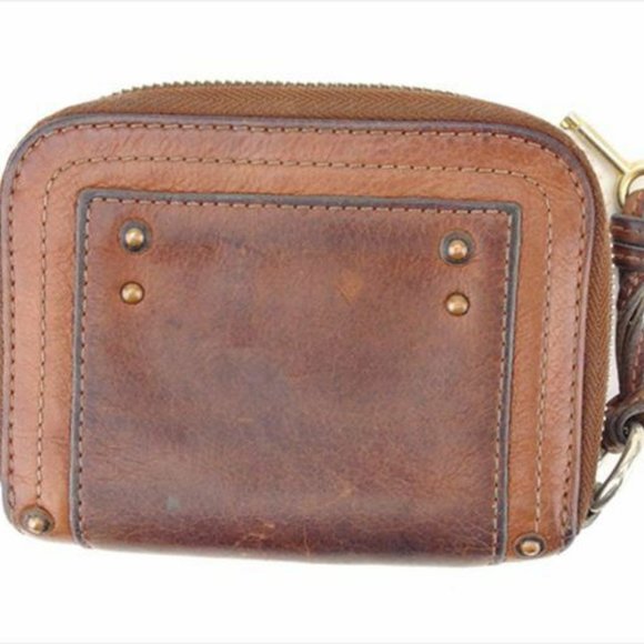 Chloe Wallet Purse Bifold Brown leather Woman unisex Authentic Used - Picture 2 of 8